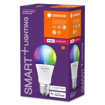 LED Lampe E27 A60 9W 806lm CCT RGB LEDVANCE SMART+ ZigBee Dimmbar