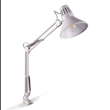 Schreibtischlampe E27 Weiß Arbeiter Sanico Goldlux