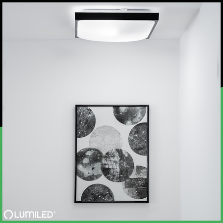 LED-Deckensegel 2x E27 DUALIO Quadratisch IP44 30cm LUMILED