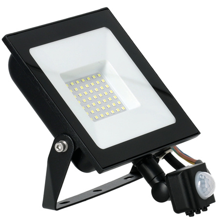 LED-Flutlicht Halogen 50W 4270lm 6500K IP65 Schwarz Bewegungsmelder MH Kobi