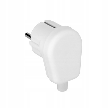 Winkelstecker UNI-SCHUKO-Stecker mit Erdung lösbar weiß ORNO