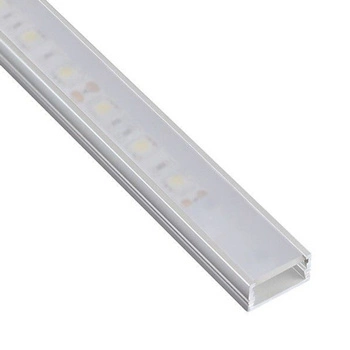 Aluminiumprofil MINI für LED-Streifen mit Milchglasabdeckung, 2m Aluminium LUMILED