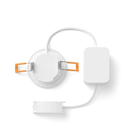 3x LED-Panel Einbau 8.3W 1000lm IP44 Weiß und Farbe Ambiance RGB + TW Weiß Smart SMART Zigbee Bluetooth Slim Downlights Philips HUE