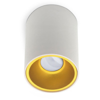 SPOT TUBA Aluminium-Halogen-Anbauleuchte für LED GU10 Weiß-Gold KIVI KOBI