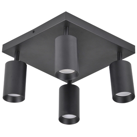 LED-Deckenleuchte Wand- und Deckenleuchte 4 xGU10 MARIBEL Schwarz GOLDLUX (Polux)