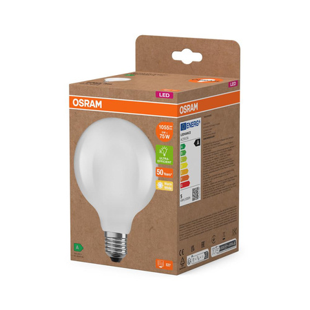LED-Lampe G95 Sphere E27 5W = 75W 1055lm 2700K Warm 330° Filament CLASSIC ENERGY EFFICIENCY Osram