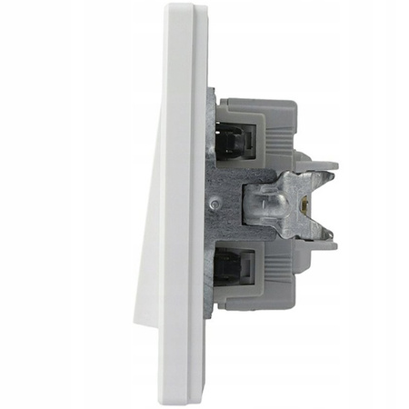 Einpoliger Schalter mit Hintergrundbeleuchtung und Rahmen. SCHNEIDER ASFORA Unterputz