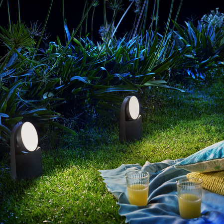 LED-Gartenleuchte für den Außenbereich MIMOZA myGarden 7W 2700K IP44 Anthrazit PHILIPS