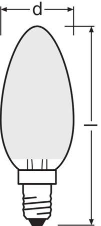 LED Lampen B35 E14 4W = 40W 470lm 2700K Warmweiß FILAMENT LEDVANCE