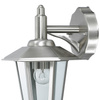 LED Gartenleuchte JUPITER E27 Elevation Wandleuchte Down Lantern Silber Volteno