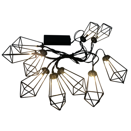 LED-Gartengirlande Batterie 2,1m 2xAA ALBORG Schwarz GOLDLUX (Polux)