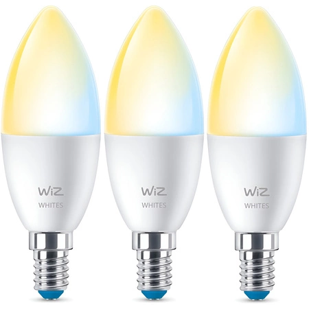 3x LED-Lampe E14 C37 4.9W = 40W 2200-6500K SMART WiFi WiZ