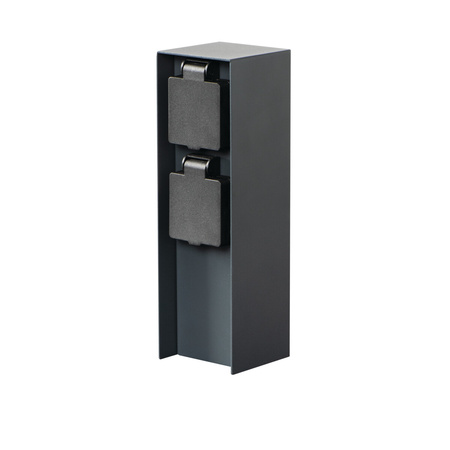 Gartensteckdose Pfosten 230V DASTO 23cm IP44 Anthrazit KANLUX