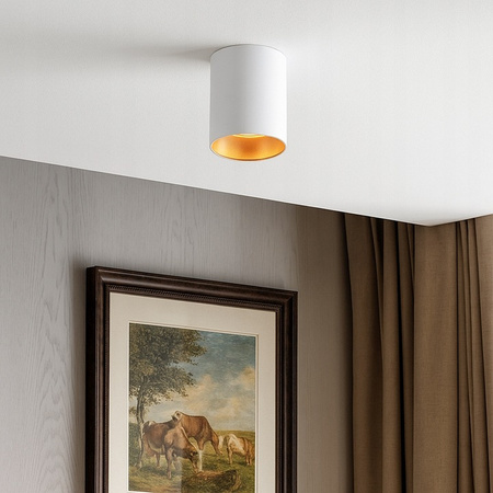 Aufputz-Halogen-Tubus-Reflektor-Spot GU10 Rund Weißgold Masterled