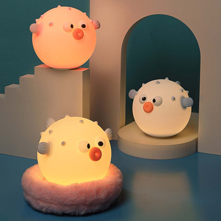 LED Blowfish Dekorative Lampe 1W 3000K RGBW Rosa Dimmbar Hela Sanico Goldlux