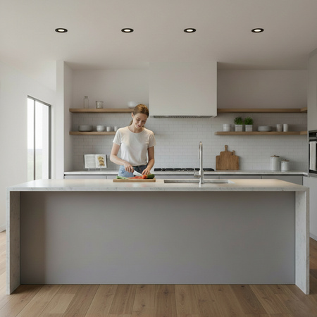 ARDALI runde, fest eingebaute Halogenleuchte Graphitblech MR16 GU10 LUMILED