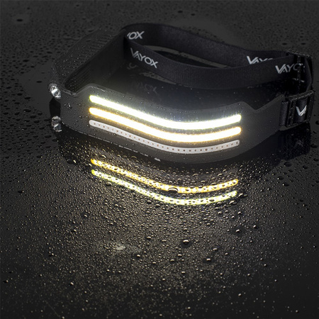 Wiederaufladbare Kopftaschenlampe 3x COB + XPE Pro Series VA0130 VAYOX