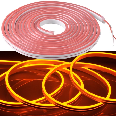 NEON Strip Flexibler LED Streifen 12V 27W Orange IP65 12mm 5m