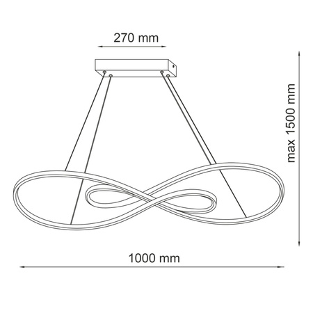 LED Hängeleuchte Hängend 50W 7800lm 4000K Neutral Gold Zumba Sanico Goldlux