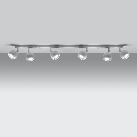 Anbauleuchte OCULARE 6L 6xGU10 Reflektor Halogen Moving Strip Minimalist weiß SOLLUX