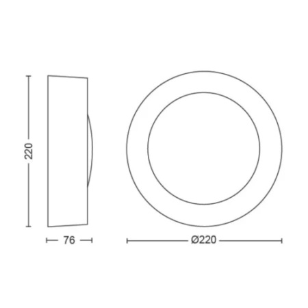 Philips HUE Daylo Laterne Runde Wandleuchte für den Außenbereich 17465/47/P7