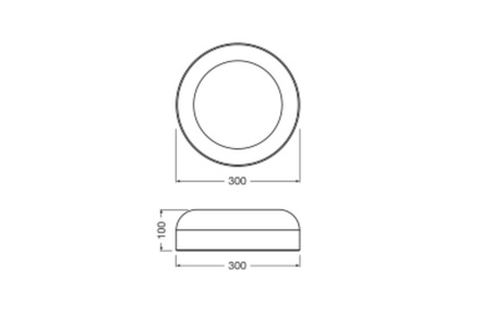 Plafond LED-Anbau-Deckenleuchte 12W 400lm 3000K Warm Brown 30cm Dekor Ledvance