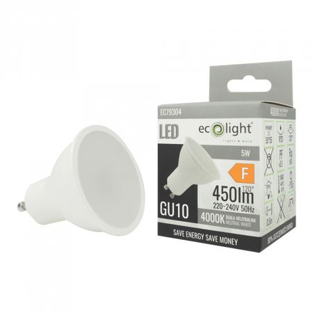 GU10 LED Leuchtmittel 5W 450lm 4000K Neutral 120°