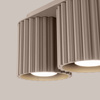 Aufputzmontage 2x GU10 Aluminium Taupe Aura Deep Space SL.1815 Sollux