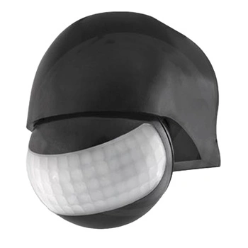 Bewegungsmelder für den Außenbereich Einstellbarer PIR IP44 Schwarz