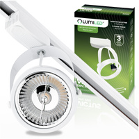 1-Phasen Strahler GU10, AR111 Schieneinstrahler Weiß VICTUS LUMILED