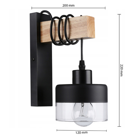 Spot E27 Hängelampe Schwarz Braun Stark Masterled