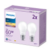 LED Lampen Set 2x E27 A60 7W = 60W 806lm 2700K Warmweiß Glühfaden PHILIPS