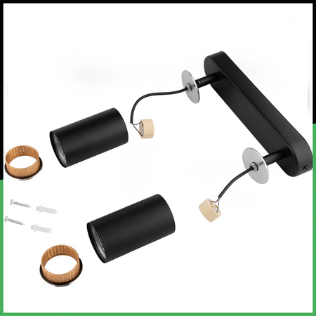 SPOT TUBA Reflektor-Deckenleuchte GU10 Schwarz ELIGIS LUMILED