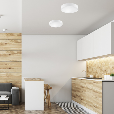 Plafond LED-Deckenleuchte JONAS E27 Rund Glasschirm Weiß LD.PD-8.7 Lamkur