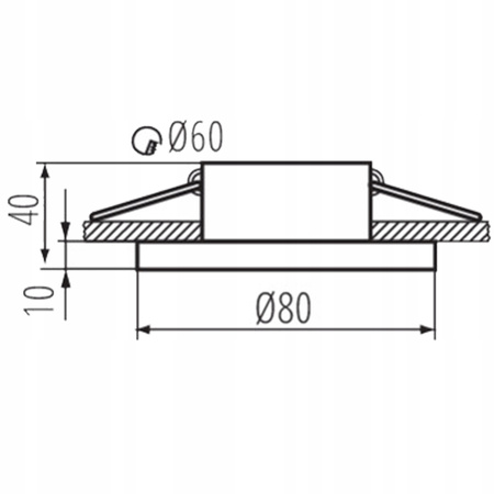 Deckeneinbauleuchte Gx5,3/GU10 Schwarzer Ring FLINI IP44 DSO-W KANLUX