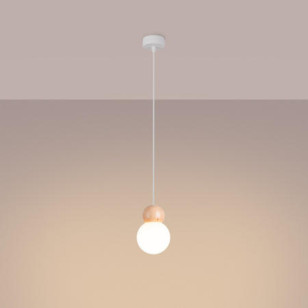 PEKKA 1 G9 Weißes Holz Skandinavische Decke Pendelleuchte SOLLUX