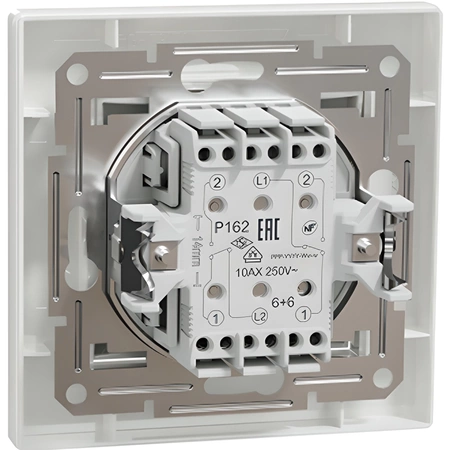 Asfora Doppel-Treppenmontageschalter Schalter IP20 weiß