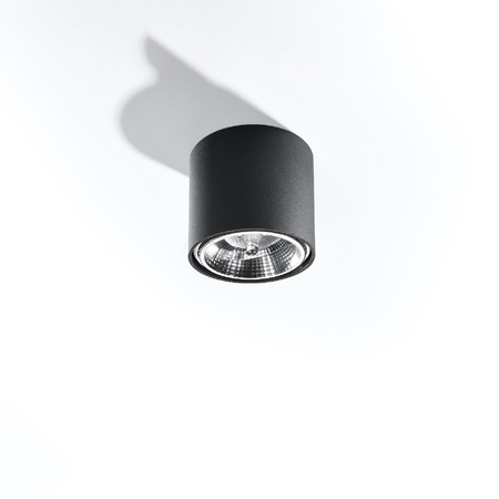 Anbauleuchte TIUBE GU10 ES111 Halogen Spot Tuba Round Schwarz SOLLUX
