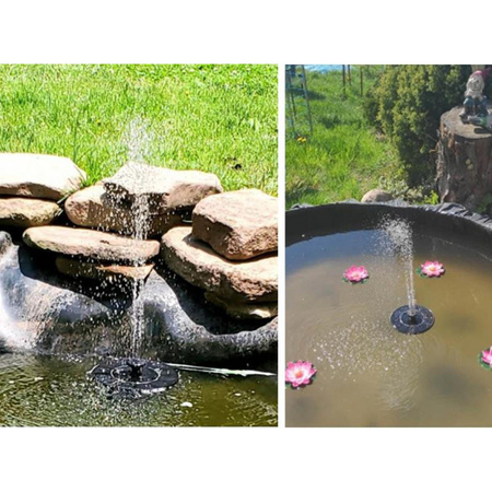 LED HERMES Solar Gartenbrunnen schwimmend mit Pumpe 180l/h LUMILED