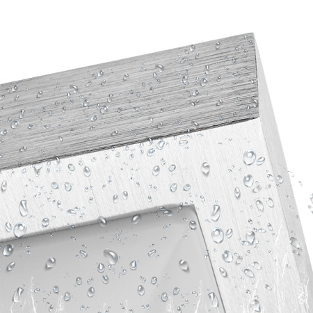 LED Deckenaufbauleuchten Deckenleuchte 2x E27 mit Mikrowellensensor SOLEN quadratisch silber