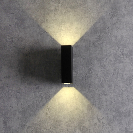 LED Elevation Wandleuchte Schwarz Oben/Unten 2x2,5W 4000K Neutral ORLEAN GOLDLUX (Polux)