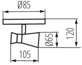 MILENO GU10 Kanlux Deckenleuchte aus silbernem Kupfer