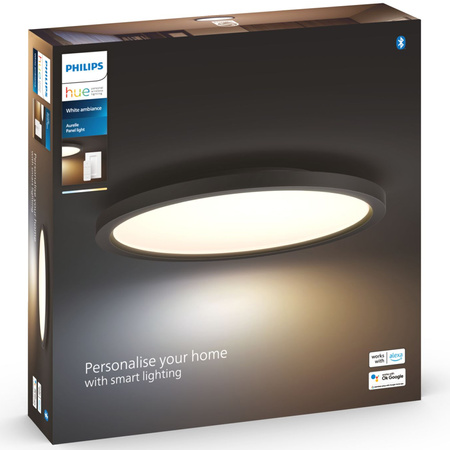 LED-Anbaupanel Aurelle Schwarz 21W CCT PHILIPS HUE Bluetooth + Dimmerschalter