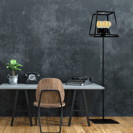 IL MIO FINLAND Stehleuchte 4xE27 Schwarz - GOLDLUX (Polux)