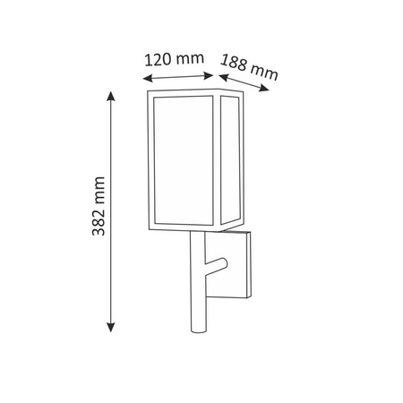 Gartenwandleuchte Malmo Mount E27 Graphit Fassadenleuchte - GOLDLUX (Polux)