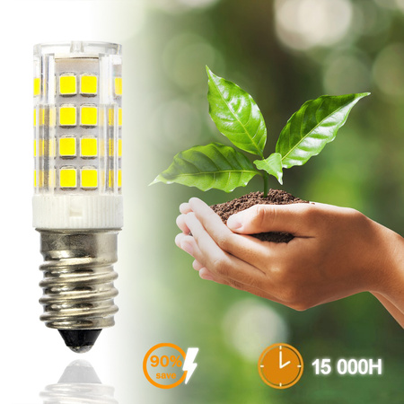6x LED Lampen E14, LED Kühlschranklampe T25 5W = 40W 470lm 320° 6500K kalt LUMILED