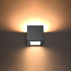 LED LEO E27 Wandleuchte Keramikwürfel Grau SOLLUX