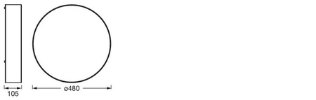 Plafond-Deckenleuchte E27 Braun 48cm Orbis Ledvance