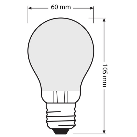 E27 A60 LED Lampen 4W = 40W 470lm 4000K Neutral 300° OSRAM Parathom Filament