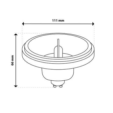 LED Lampen GU10 ES111 10W = 75W 1055lm 3000K Warm 24° Silber Dimmbar LUMILED